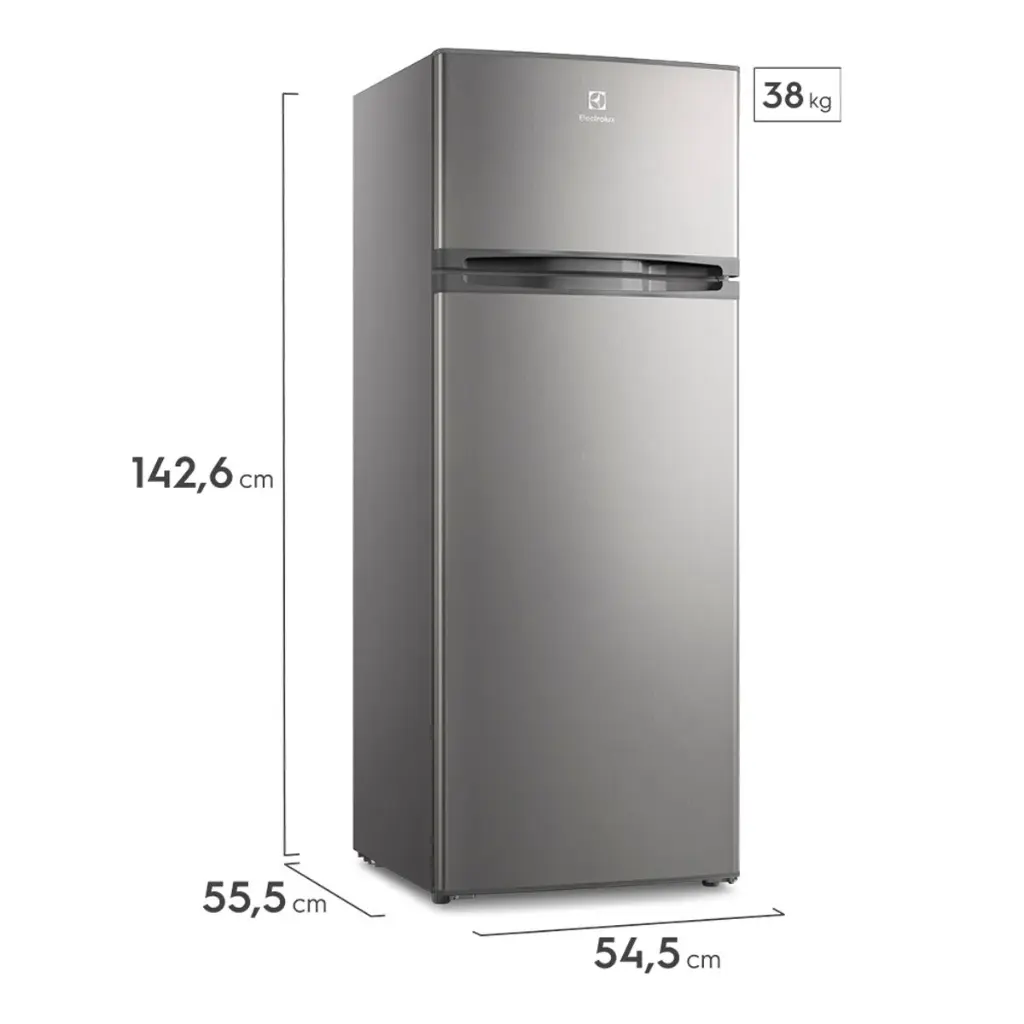 Refrige Top Mount Frost 308L Gri Electrolux