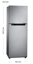 Refrigeradora SAMSUNG top freezer 234L