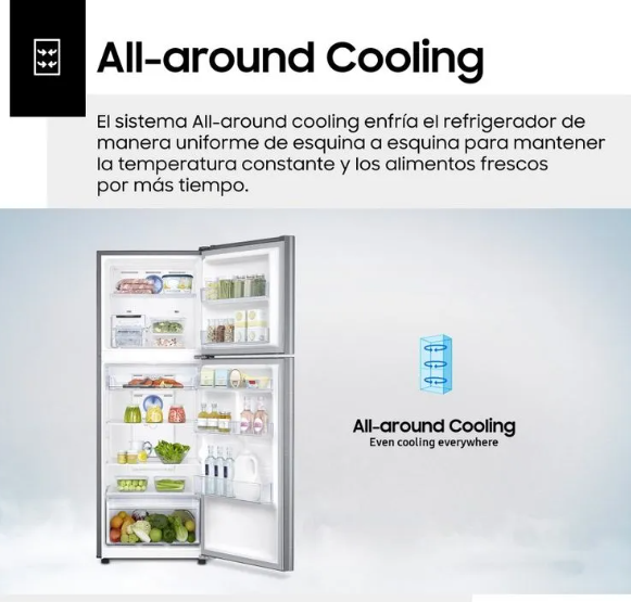 Refrigeradora SAMSUNG top freezer 234L