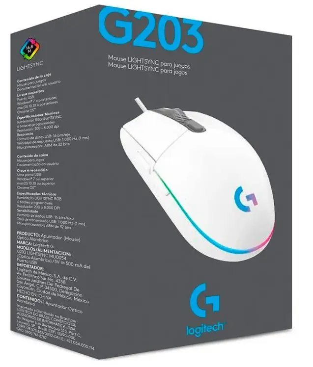 Mouse gamer LOGITECH G203 